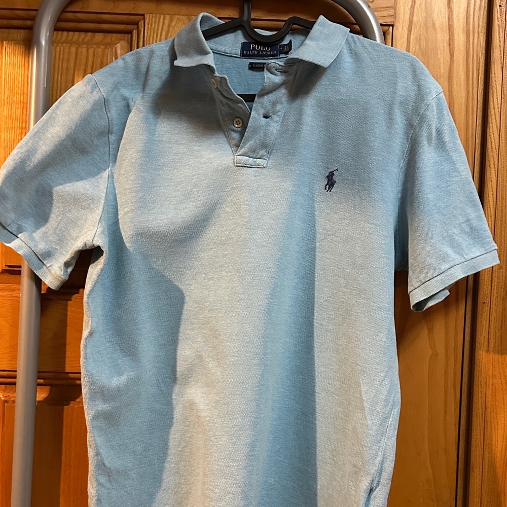 Polo by Ralph Lauren Men's Light Blue Polo Shirt